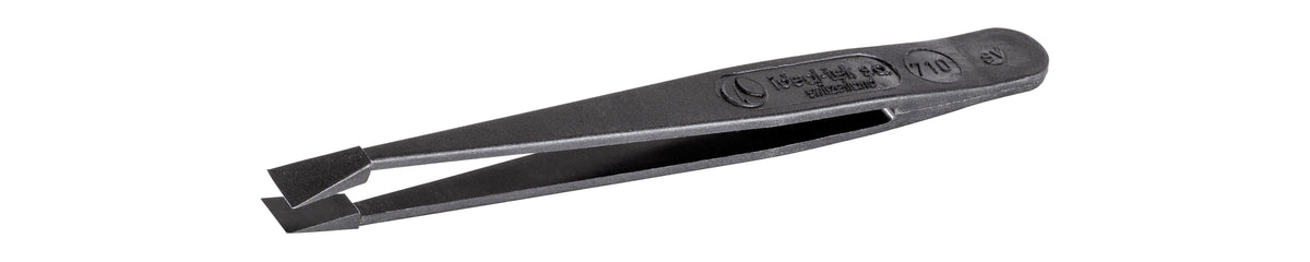 Ideal-tek ESD Full Plastic tweezers – Style 710 – PVDF plastic – 115mm (4.5″) – Swiss Made