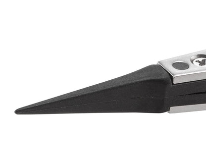 Ideal-tek ESD Plastic Tip Tweezers – Reverse – Style 5 – PVDF Tips A5SV – 125mm (4.9″) – Swiss Made