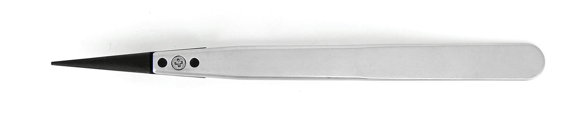 Ideal-tek ESD Plastic Tip Tweezers – Style 00 – PVDF Tips A00SV – 130mm (5.1″) – Swiss Made