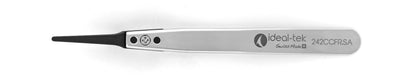 Ideal-tek ESD Plastic Tip Tweezers – Style 242 – Carbon Fiber Tips A242CF – 115mm (4.5″) – Swiss Made