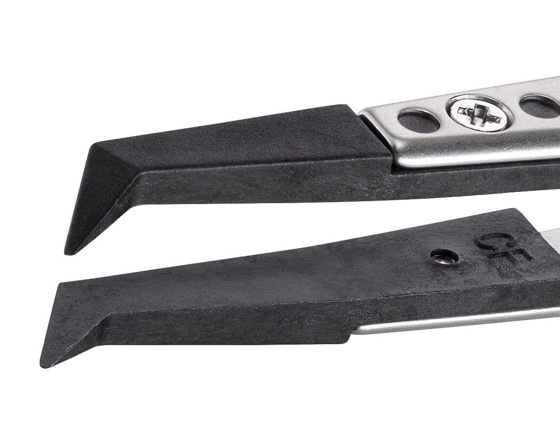 Ideal-tek ESD Plastic Tip Tweezers – Style 246 – Carbon Fiber Tips A246CF – 125mm (4.9″) – Swiss Made