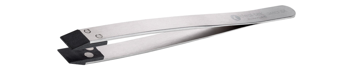 Ideal-tek ESD Plastic Tip Tweezers – Style 248 – Carbon Fiber Tips – 130mm (5.1″) – Swiss Made