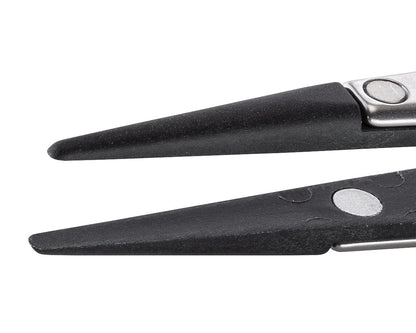 Ideal-tek ESD Plastic Tip Tweezers – Style 249 – Carbon Fiber Tips – 130mm (5.1″) – Swiss Made