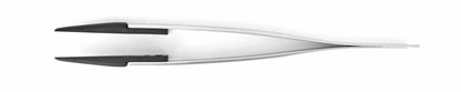 Ideal-tek ESD Plastic Tip Tweezers – Style 249 – Carbon Fiber Tips A249CF – 130mm (5.1″) – Swiss Made