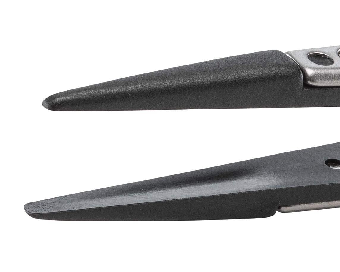 Ideal-tek ESD Plastic Tip Tweezers – Style 249 – PEEK Tips A249CP – 130mm (5.1″) – Swiss Made