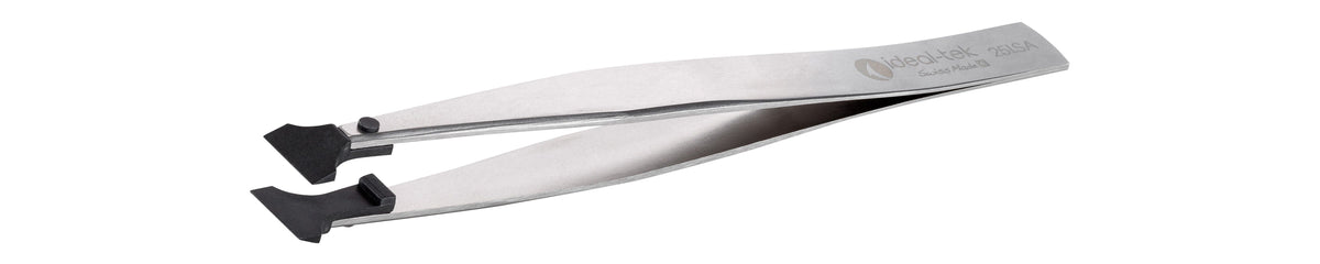 Ideal-tek ESD Plastic Tip tweezers – Style 251 – Carbon Fiber Tips – 115mm (4.5″) – Swiss Made