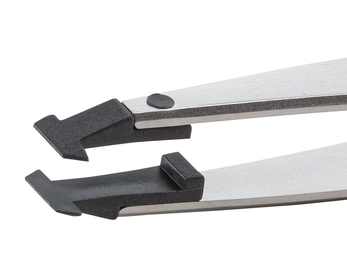 Ideal-tek ESD Plastic Tip tweezers – Style 252 – Carbon Fiber Tips – 115mm (4.5″) – Swiss Made