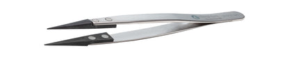 Ideal-tek ESD Plastic Tip Tweezers – Style 259 – Carbon Fiber Tips – 130mm (5.1″) – Swiss Made