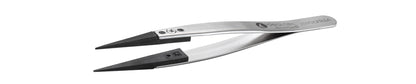 Ideal-tek ESD Plastic Tip Tweezers – Style 259 – Carbon Fiber Tips A259CF – 115mm (4.5″) – Swiss Made