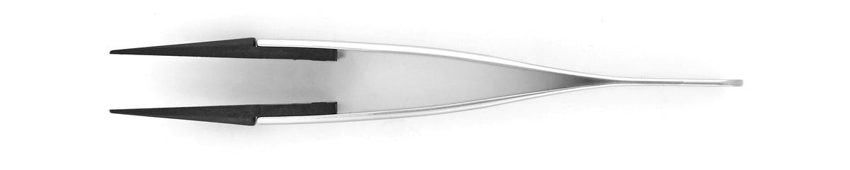 Ideal-tek ESD Plastic Tip Tweezers – Style 259 – Carbon Fiber Tips A259CF – 115mm (4.5″) – Swiss Made
