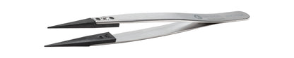 Ideal-tek ESD Plastic Tip Tweezers – Style 259 – Carbon Fiber Tips A259CF – 130mm (5.1″) – Swiss Made