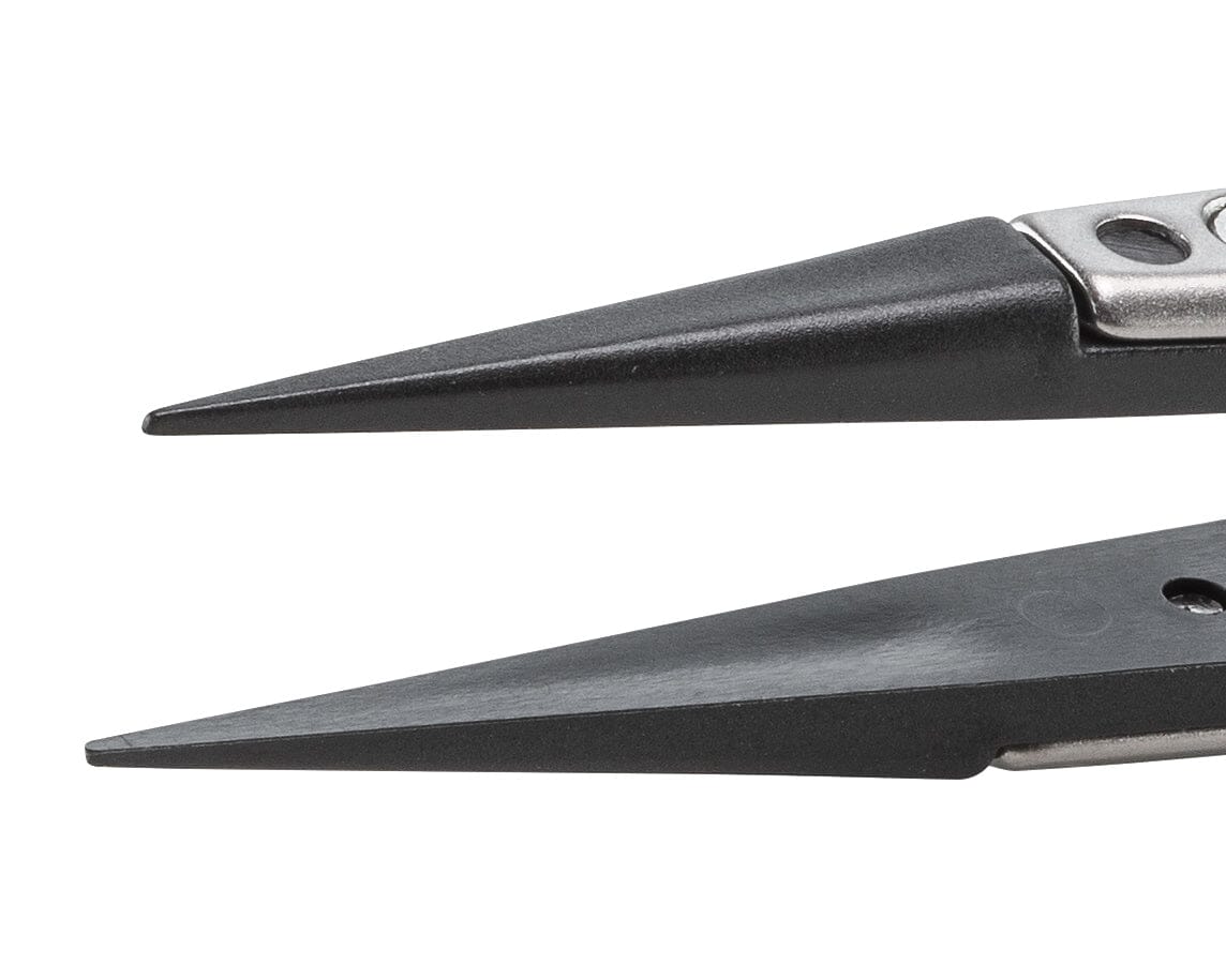 Ideal-tek ESD Plastic Tip Tweezers – Style 259 – PEEK Tips A259CP – 130mm (5.1″) – Swiss Made