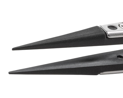 Ideal-tek ESD Plastic Tip Tweezers – Style 259 – PVDF Tips A259SV – 130mm (5.1″) – Swiss Made