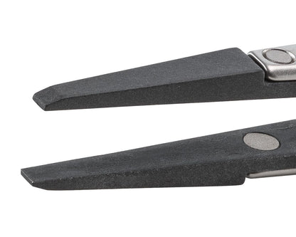 Ideal-tek ESD Plastic Tip Tweezers – Style 269 – Carbon Fiber Tips – 130mm (5.1″) – Swiss Made