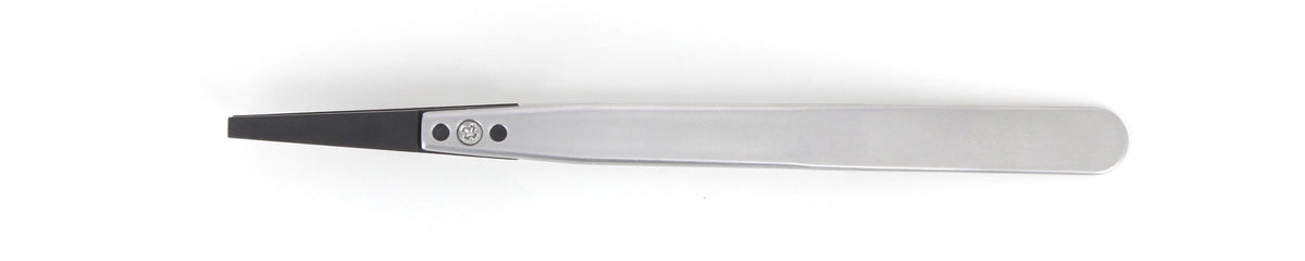 Ideal-tek ESD Plastic Tip Tweezers – Style 272 – Carbon Fiber Tips A272CF – 130mm (5.1″) – Swiss Made