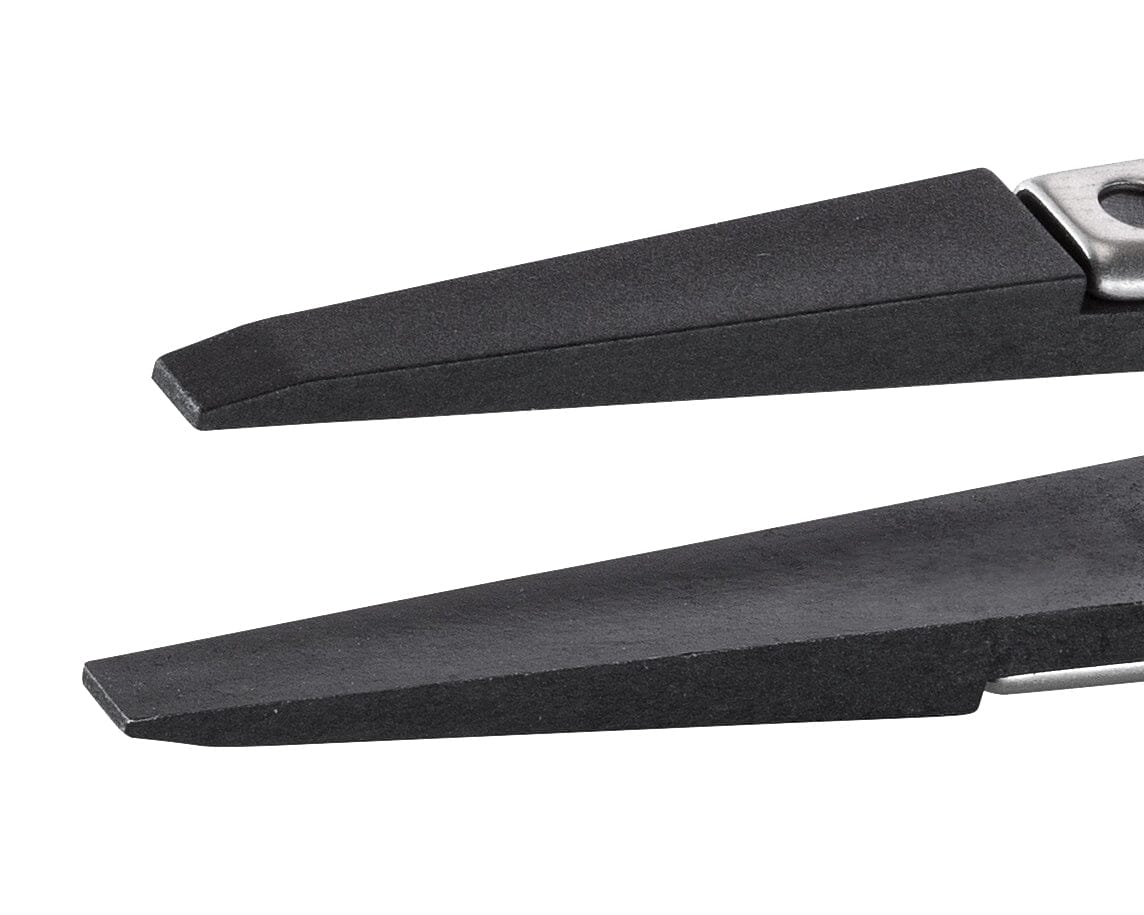 Ideal-tek ESD Plastic Tip Tweezers – Style 272 – Carbon Fiber Tips A272CF – 130mm (5.1″) – Swiss Made