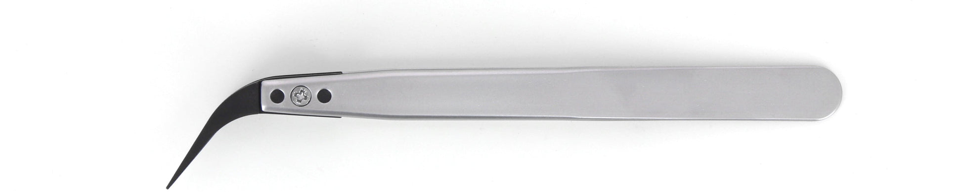Ideal-tek ESD Plastic Tip Tweezers – Style 277 – Carbon Fiber Tips A277CF – 120mm (4.7″) – Swiss Made