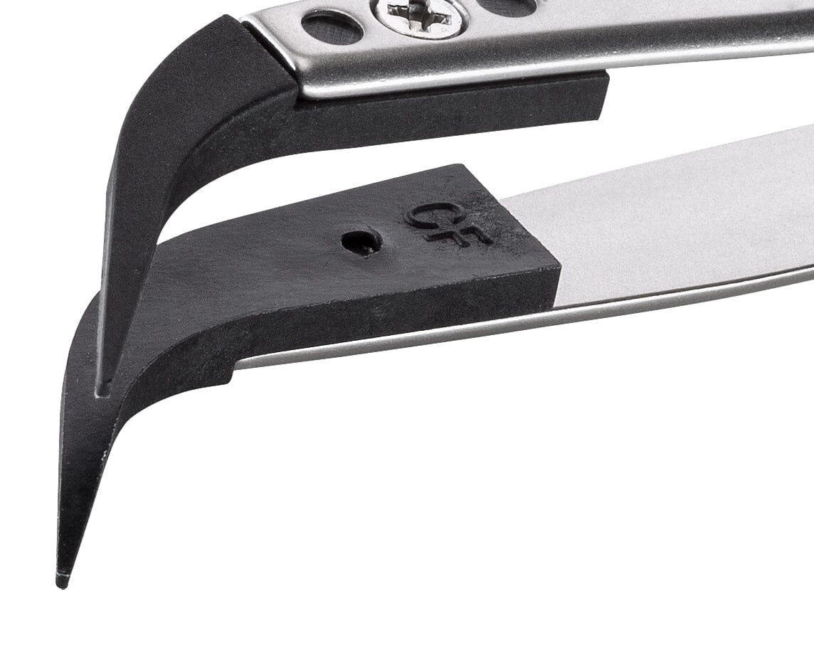 Ideal-tek ESD Plastic Tip Tweezers – Style 277 – Carbon Fiber Tips A277CF – 120mm (4.7″) – Swiss Made