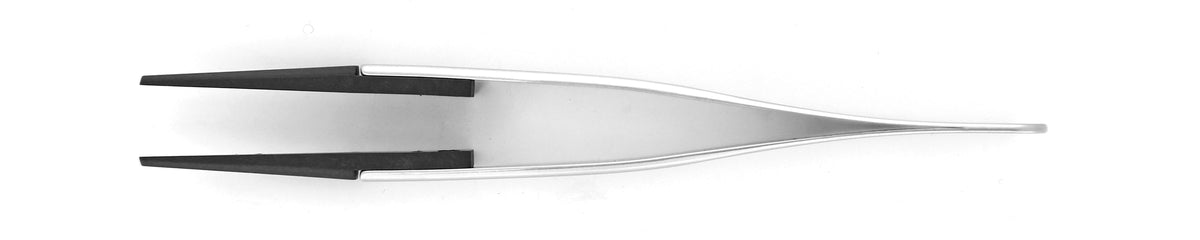 Ideal-tek ESD Plastic Tip Tweezers – Style 279 – Carbon Fiber Tips A279CF – 115mm (4.5″) – Swiss Made
