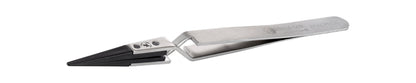 Ideal-tek ESD Plastic Tip Tweezers – Style 2A – PEEK Tips A2ACP – 130mm (5.1″) – Swiss Made