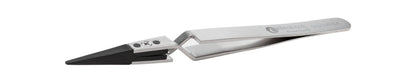 Ideal-tek ESD Plastic Tip Tweezers – Style 2A – PVDF Tips A2ASV – 130mm (5.1″) – Swiss Made