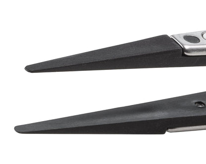 Ideal-tek ESD Plastic Tip Tweezers – Style 2A – PVDF Tips A2ASV – 130mm (5.1″) – Swiss Made