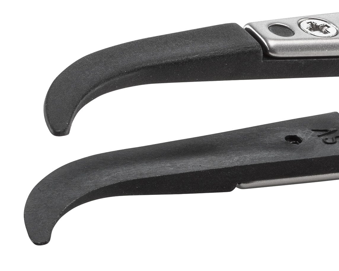 Ideal-tek ESD Plastic Tip Tweezers – Style 2AB – PEEK Tips A2ABCP – 130mm (5.1″) – Swiss Made