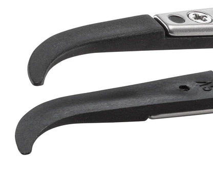 Ideal-tek ESD Plastic Tip Tweezers – Style 2AB – PEEK Tips A2ABCP – 130mm (5.1″) – Swiss Made