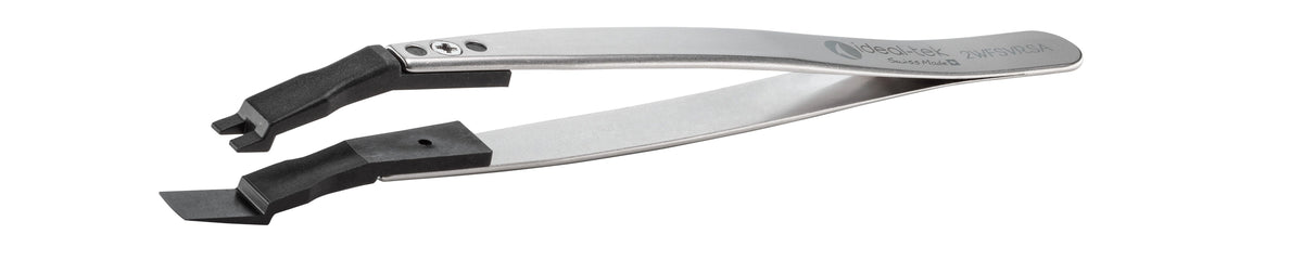 Ideal-tek ESD Plastic Tip Tweezers – Style 2WF – PVDF Tips A2WFSV – 130mm (5.1″) – Swiss Made