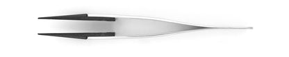 Ideal-tek ESD Plastic Tip Tweezers – Style 3 – Carbon Fiber Tips A3CF – 115mm (4.5″) – Swiss Made