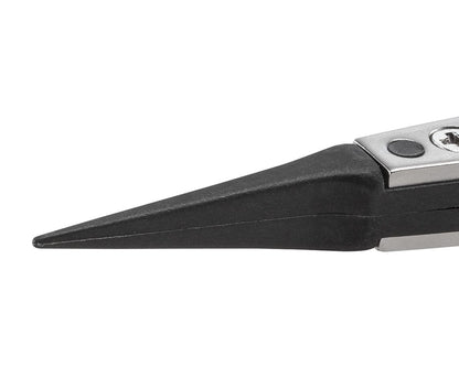 Ideal-tek ESD Plastic Tip Tweezers – Style 5 – Carbon Fiber Tip A5CF – 125mm (4.9″) – Swiss Made