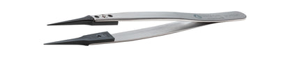 Ideal-tek ESD Plastic Tip Tweezers – Style 5 – PEEK Tips A5CP – 130mm (5.1″) – Swiss Made