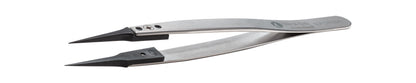 Ideal-tek ESD Plastic Tip Tweezers – Style 5UF – PEEK Tips A5UFCP – 130mm (5.1″) – Swiss Made
