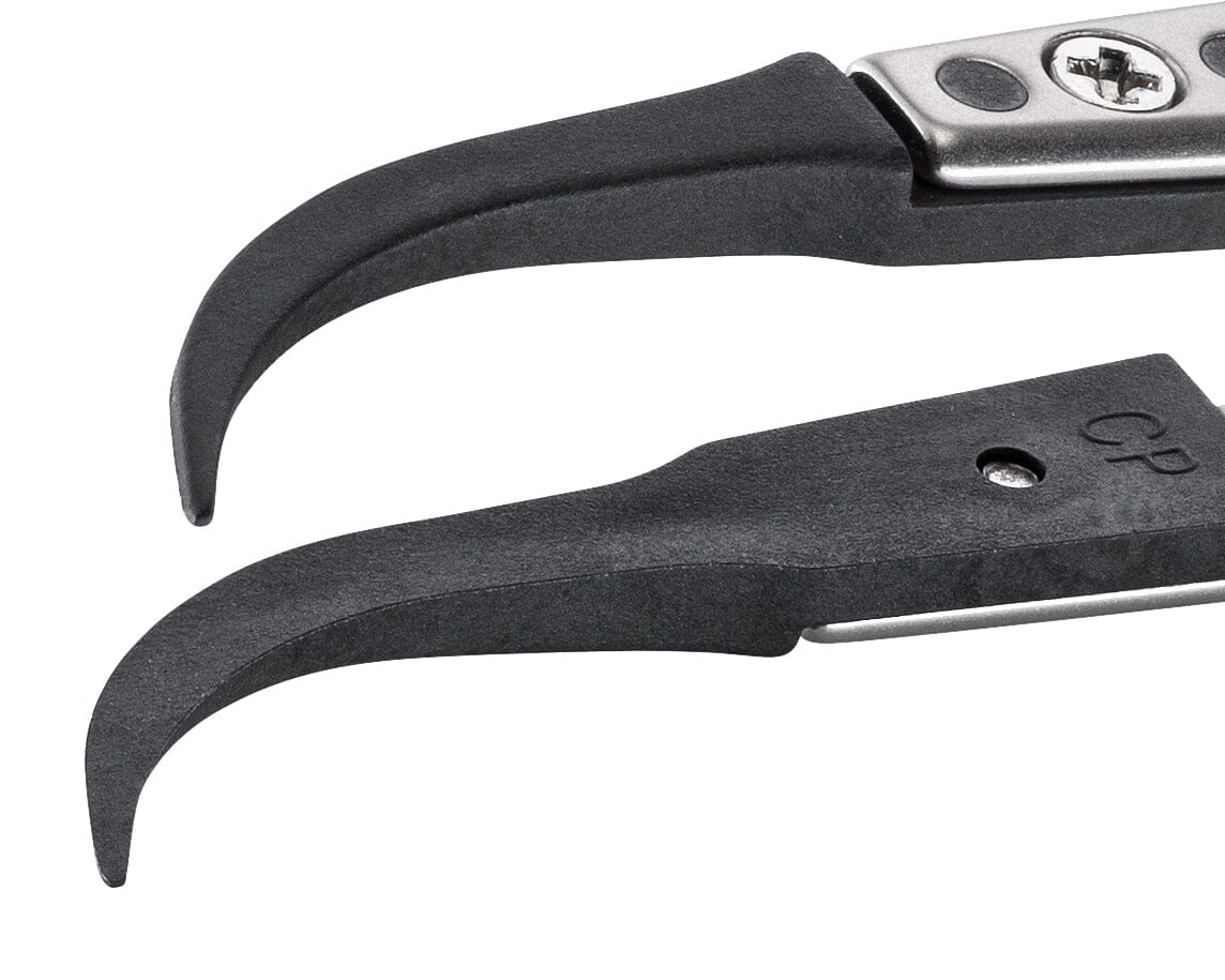 Ideal-tek ESD Plastic Tip Tweezers – Style 7 – PEEK Tips A7CP – 130mm (5.1″) – Swiss Made