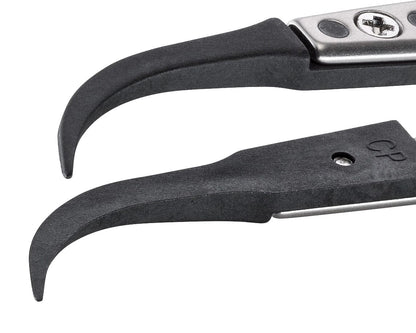 Ideal-tek ESD Plastic Tip Tweezers – Style 7 – PEEK Tips A7CP – 130mm (5.1″) – Swiss Made