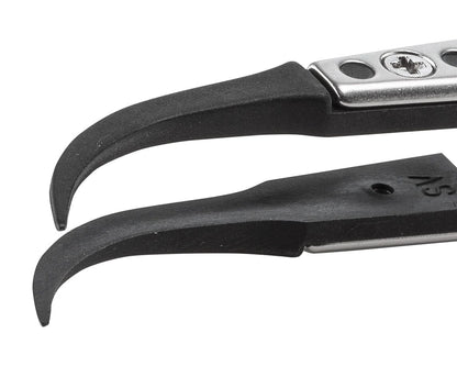 Ideal-tek ESD Plastic Tip Tweezers – Style 7 – PVDF Tips A7SV – 130mm (5.1″) – Swiss Made