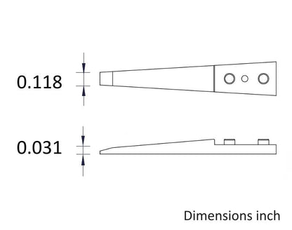 Ideal-tek ESD Plastic Tips – Style 272 – Carbon Fiber tips for 272CFR.SA – 40mm (1.6″) – Swiss Made