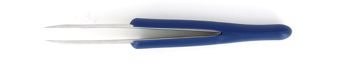 Ideal-tek ESD Rubber Tweezers – Style 00 – Anti-Acid / Anti-Magnetic Stainless Steel – 125mm (4.9″) – Swiss Made