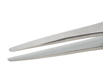Ideal-tek ESD Rubber Tweezers – Style 2A – Anti-Acid / Anti-Magnetic Stainless Steel – 125mm (4.9″) – Swiss Made