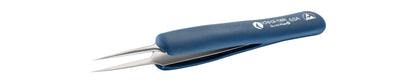 Ideal-tek ESD Rubber Tweezers – Style 5 – Anti-Acid / Anti-Magnetic Stainless Steel – 110mm (4.3″) – Swiss Made