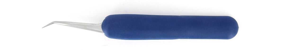 Ideal-tek ESD Rubber Tweezers – Style 5 – Anti-Acid / Anti-Magnetic Stainless Steel – 115mm (4.5″) – Swiss Made