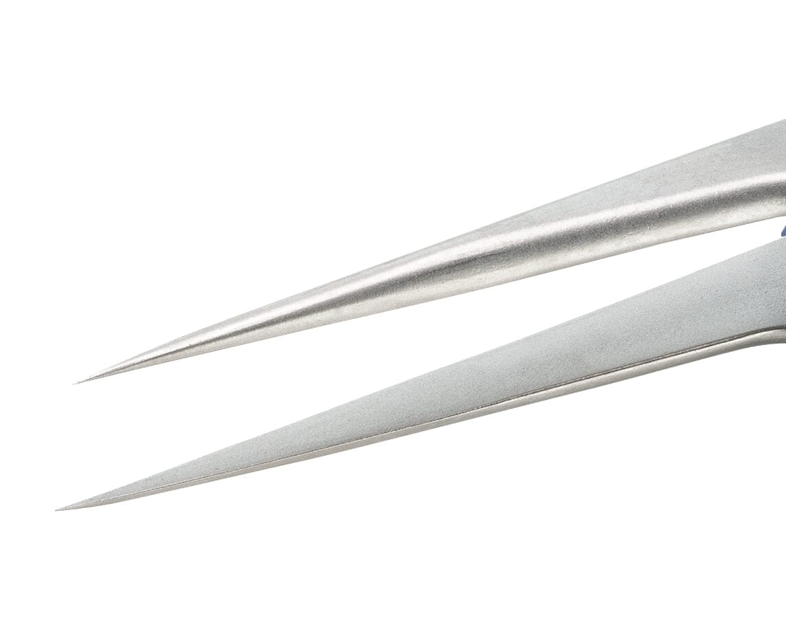Ideal-tek ESD Rubber Tweezers – Style 5A – Anti-Acid / Anti-Magnetic Stainless Steel – 115mm (4.5″) – Swiss Made