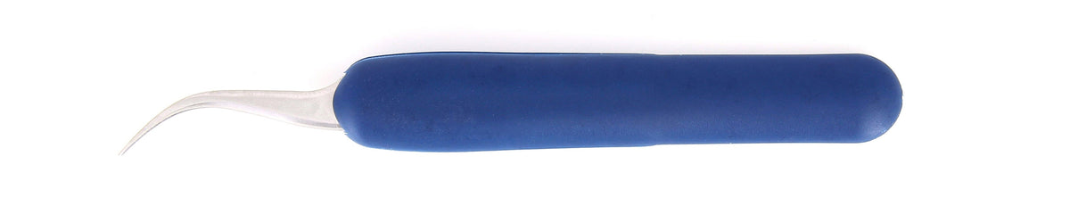 Ideal-tek ESD Rubber Tweezers – Style 7 – Anti-Acid / Anti-Magnetic Stainless Steel – 120mm (4.7″) – Swiss Made