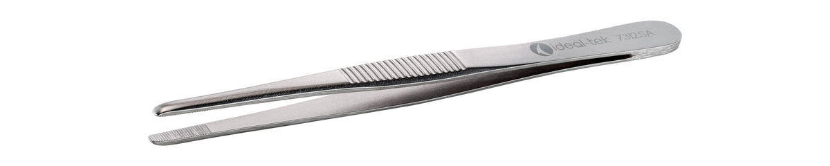 Ideal-tek Heavy Duty Tweezers – Style 7312 – Anti-Acid / Anti-Magnetic Stainless Steel – 120mm (4.7″) – Made in Germany