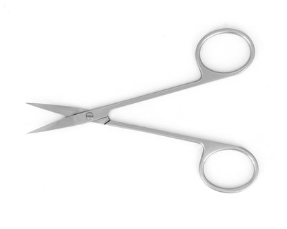 Ideal-tek High Precision Iris Scissors – Stainless Steel – Curved – OAL 110mm (4.3″) – Made in Poland