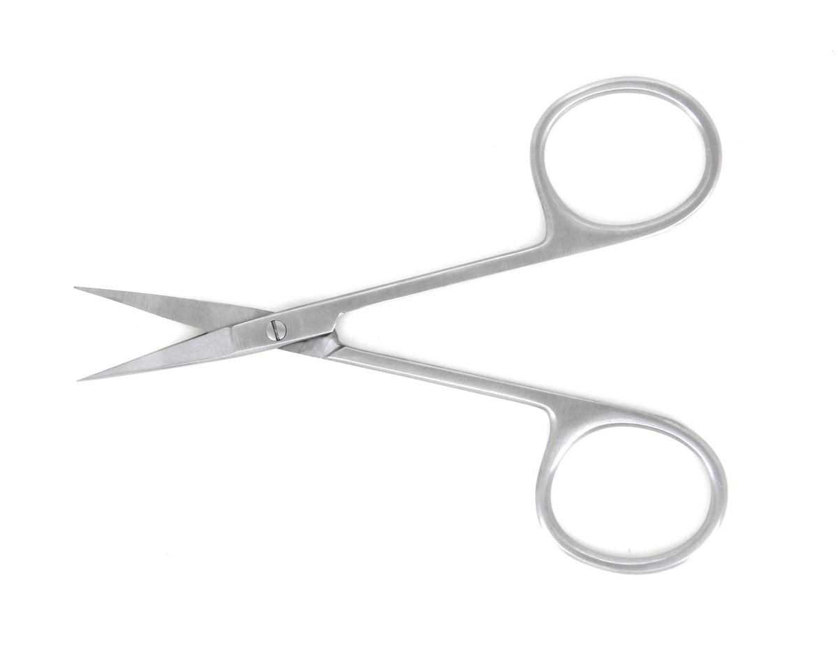 Ideal-tek High Precision Iris Scissors – Stainless Steel – Straight – OAL 90mm (3.5″) – Made in Pakistan