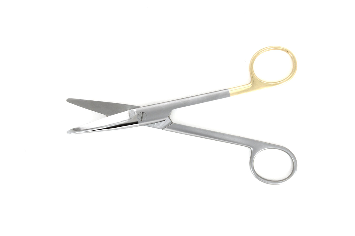 Ideal-tek High Precision Mayo Scissors – Stainless Steel – Straight – Micro-Serrated – OAL 170mm (6.7″) – Made in Poland
