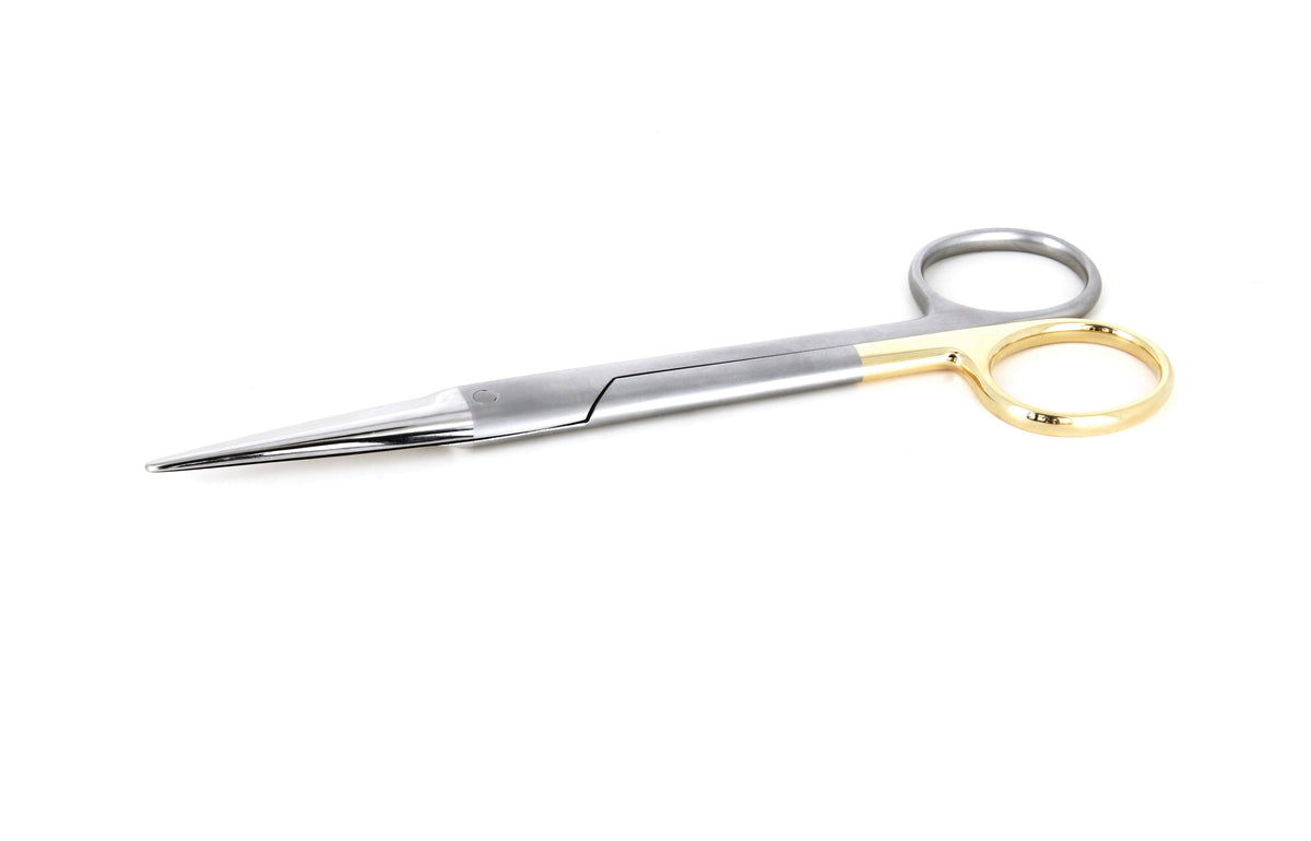 Ideal-tek High Precision Mayo Scissors – Stainless Steel – Straight – Micro-Serrated – OAL 170mm (6.7″) – Made in Poland