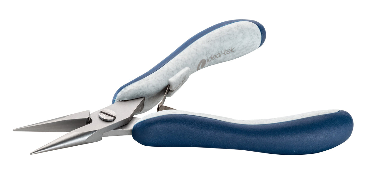 Ideal-tek High Precision Plier – Long Snipe Nose – Smooth – 140mm (5.5″) – ESD – Made in Italy