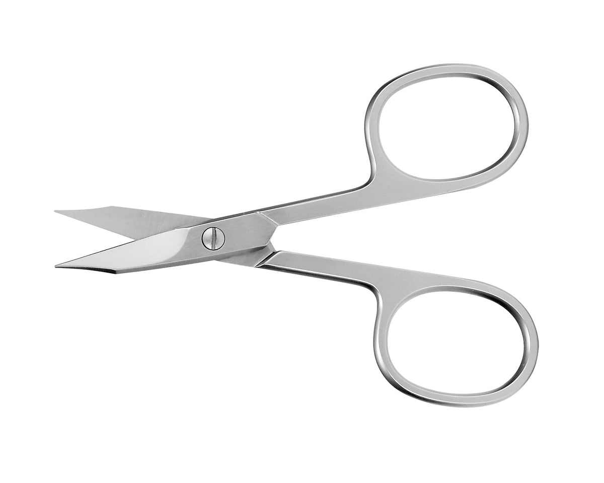 Ideal-tek High Precision Scissors – Stainless Steel – Curved – OAL 90mm (3.5″) – Made in Italy